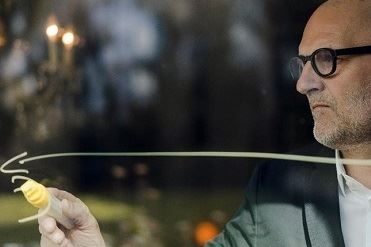 Mann mit Koordinaten